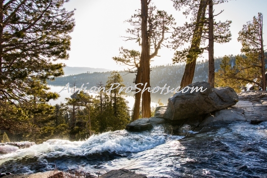 Overlooking Emerald Bay Waterfall