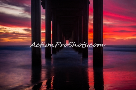 Under Scripps  Pier Sunset